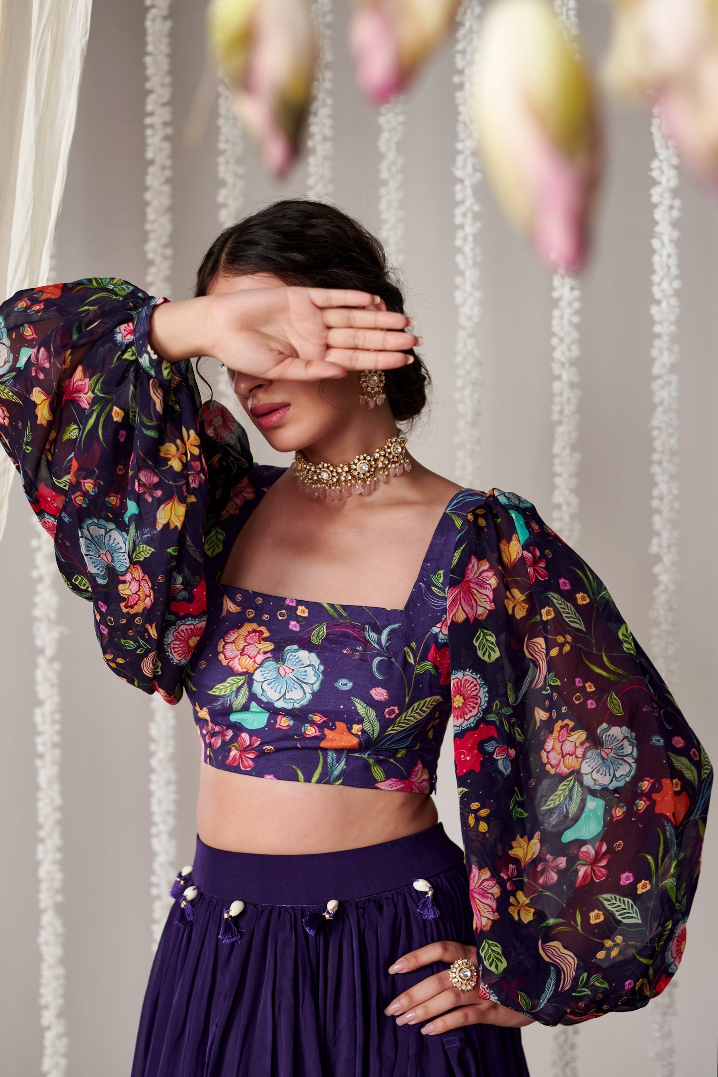 Bagicha Solid Green Lehenga Set