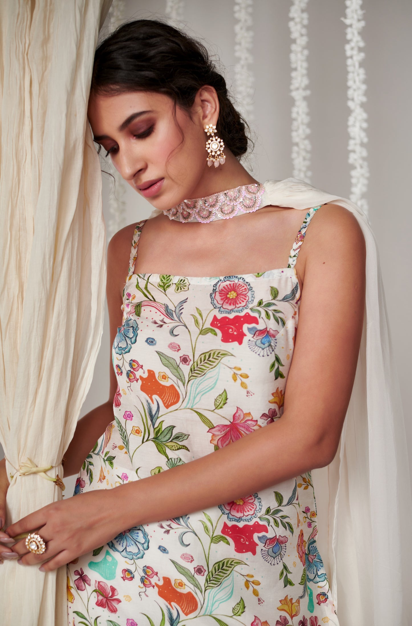 Bagicha Pink Tier Sharara Set