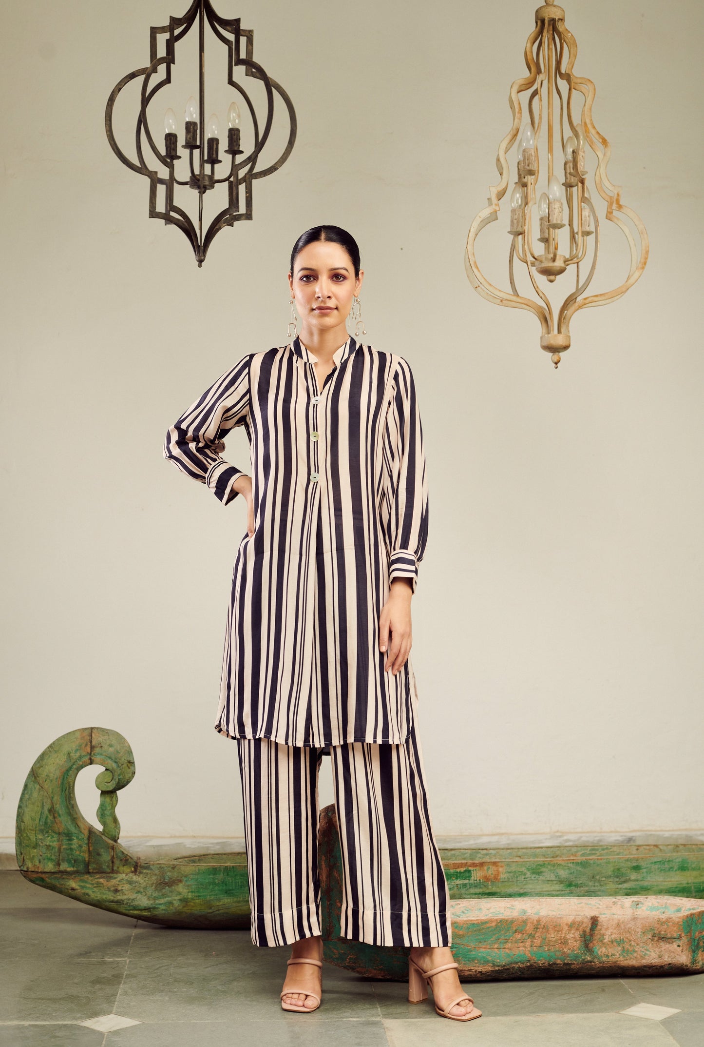 Nargis Neon Stripe Co-Ord Set