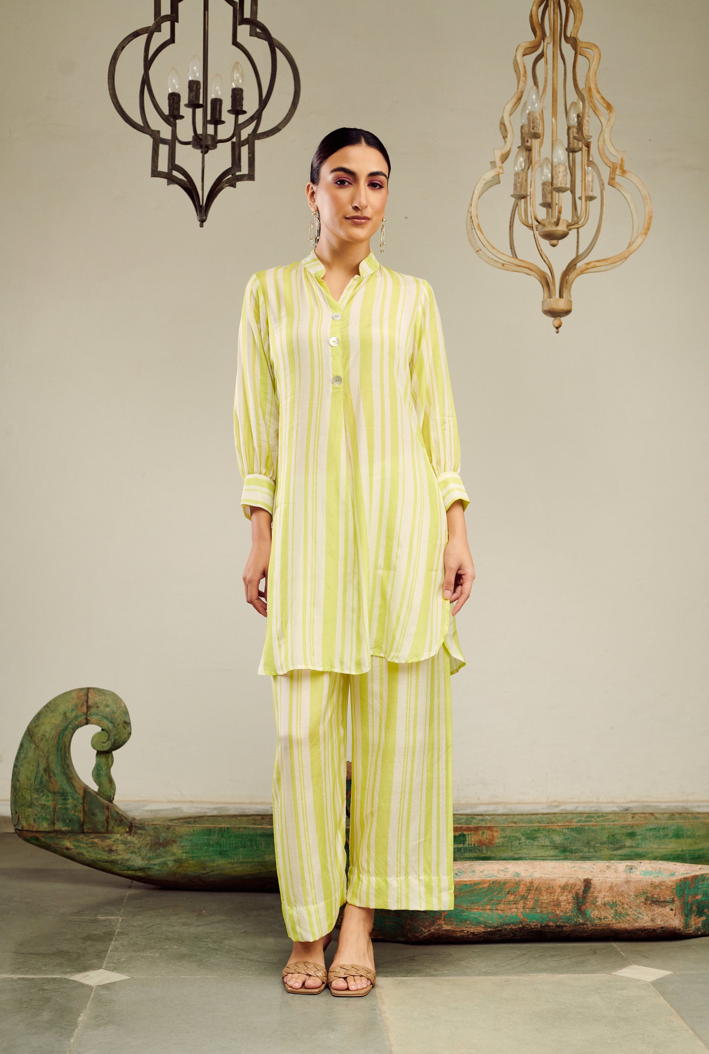 Nargis Blue Stripe Co-Ord Set