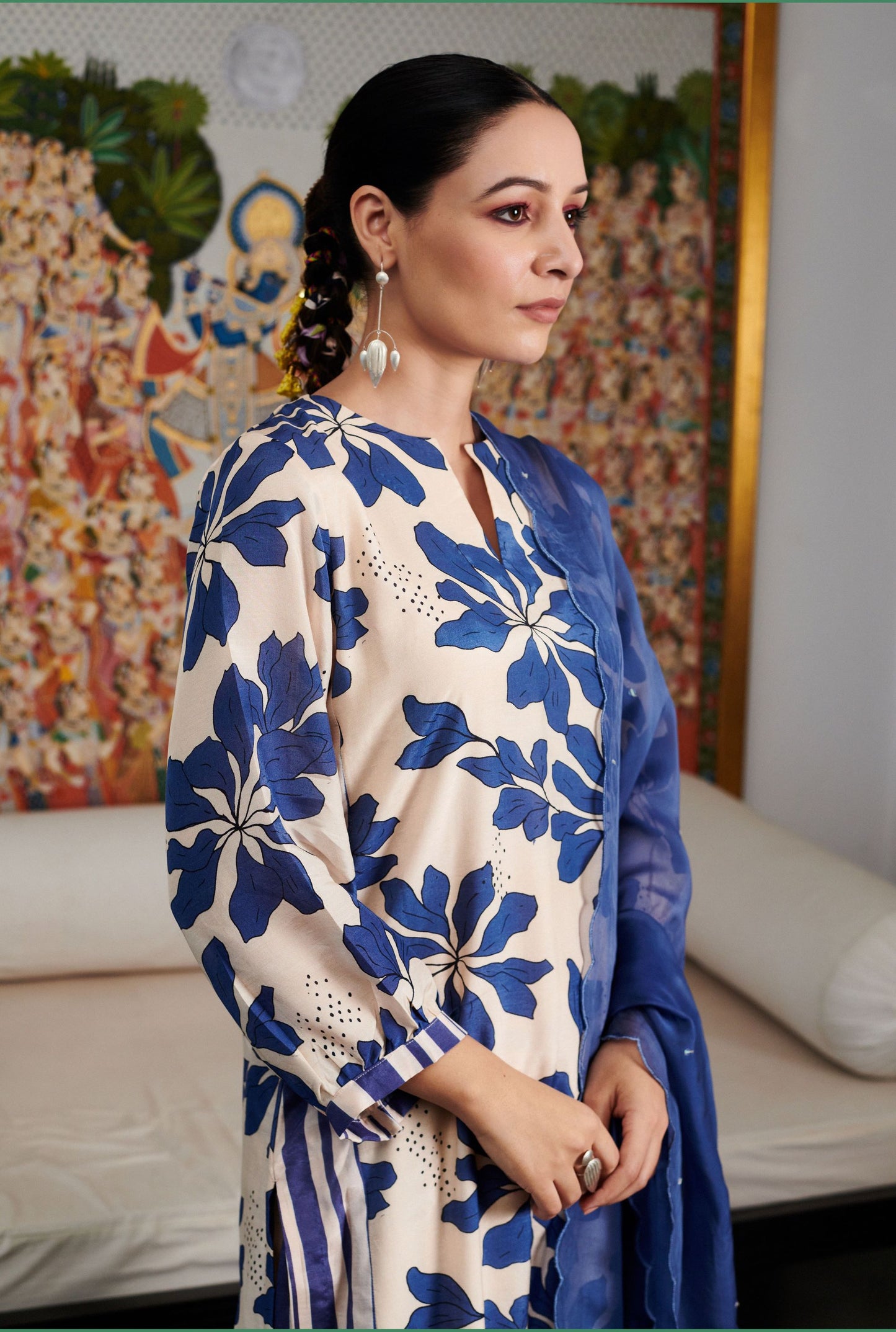 Summer Sorbet Black Floral Kurta Set