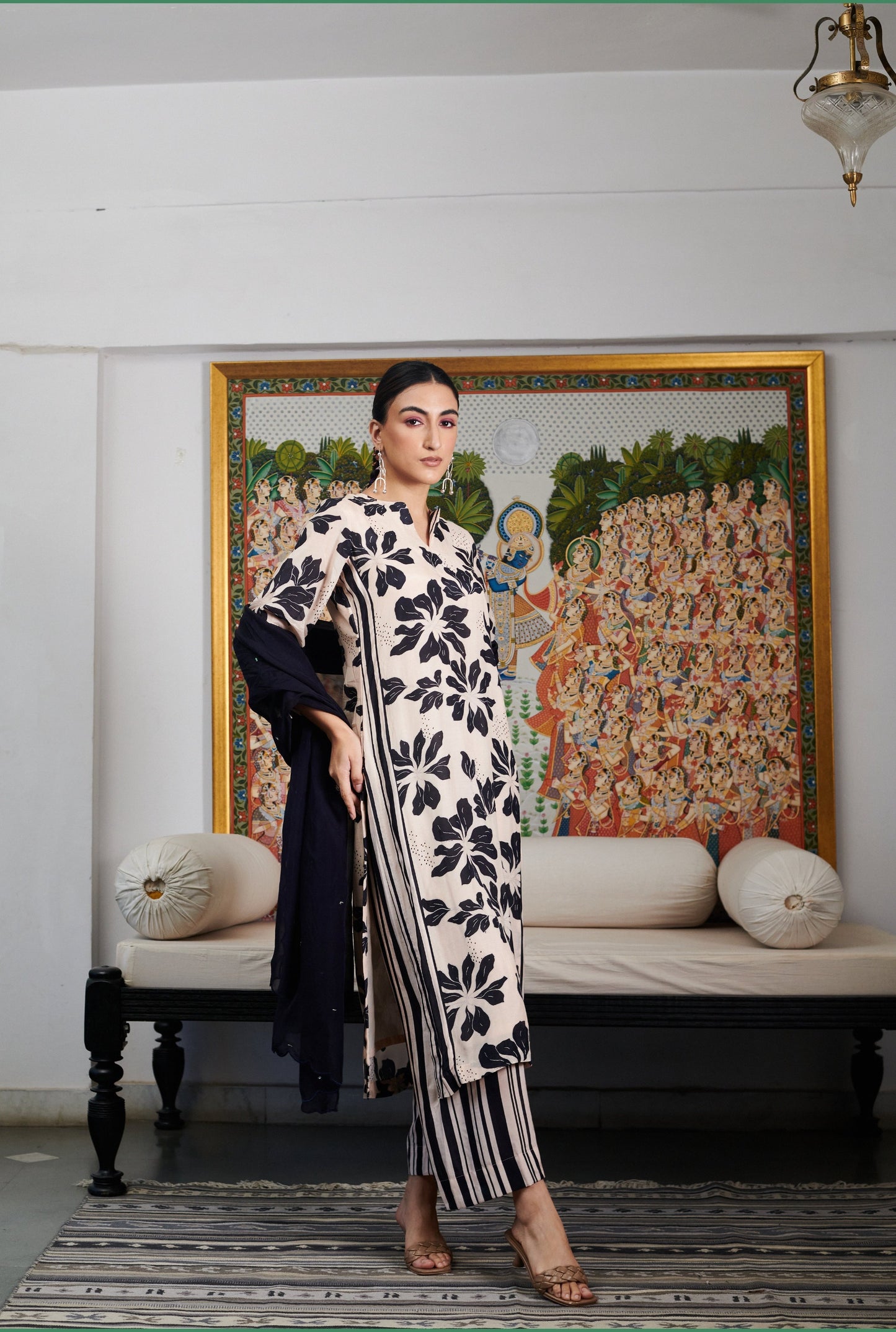 Summer Sorbet Blue Floral Kurta Set