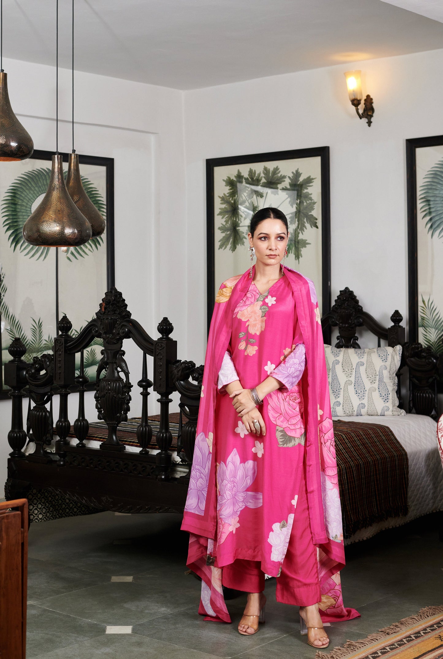 Nargis Yellow Floral Kurta Set