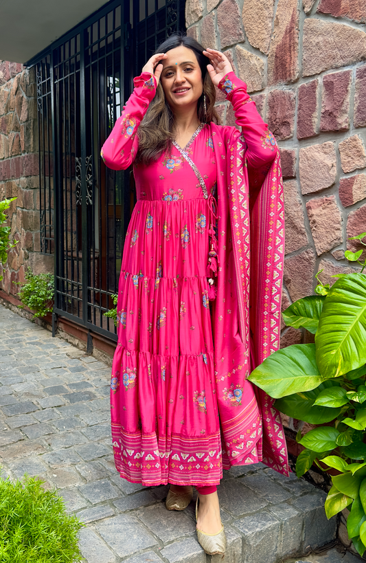 Bagicha Angrakha Pink Anarkali