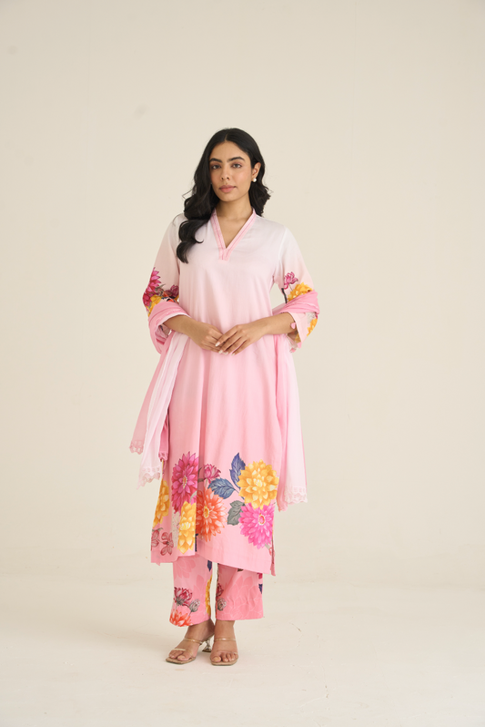 Sehar Ombre Pink Kurta Set