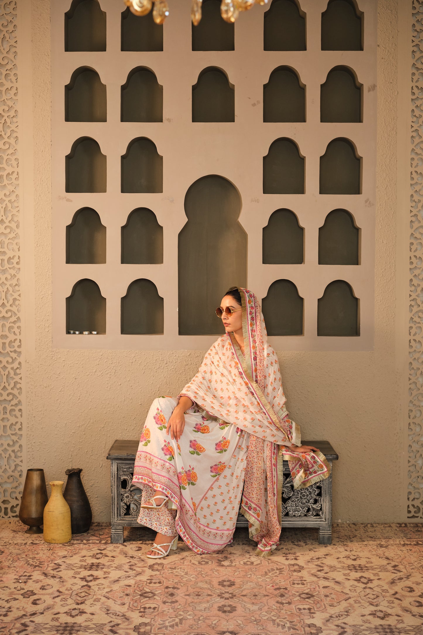 Raag Black Floral Kurta