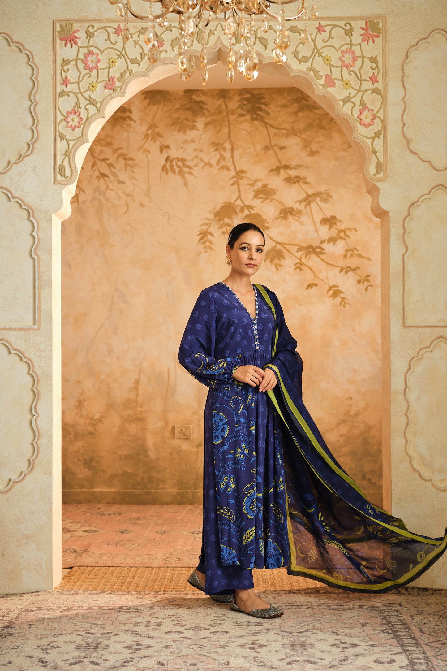 Doree Magenta Chintz Kurta set