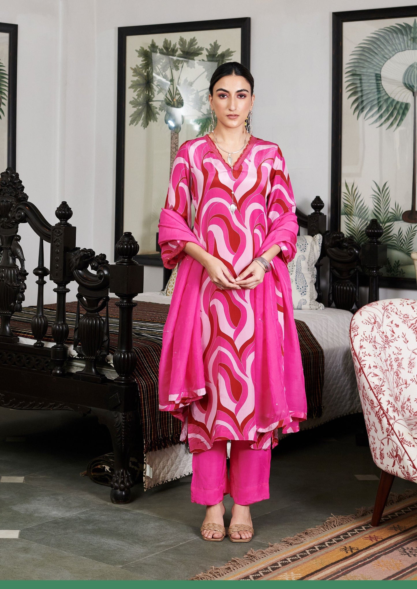 Summer Sorbet Lilac Abstract Kurta Set
