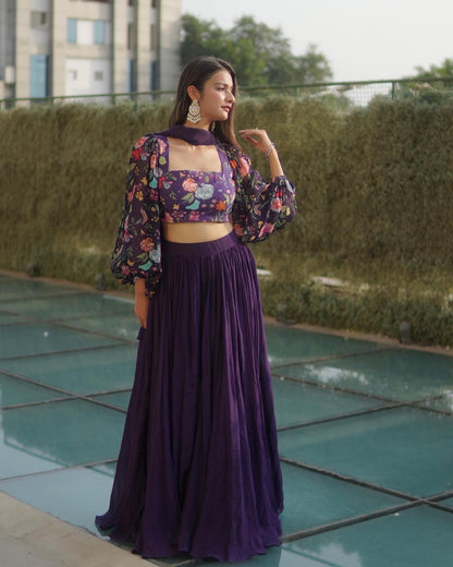 Bagicha Solid Lehenga Set