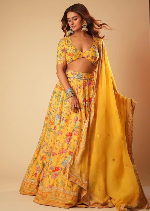 Bagicha Lehenga Yellow Set