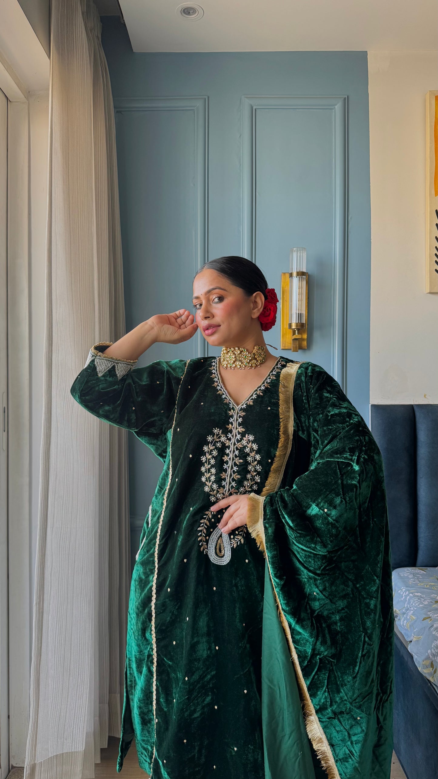 Nakqsh Velvet Kurta set