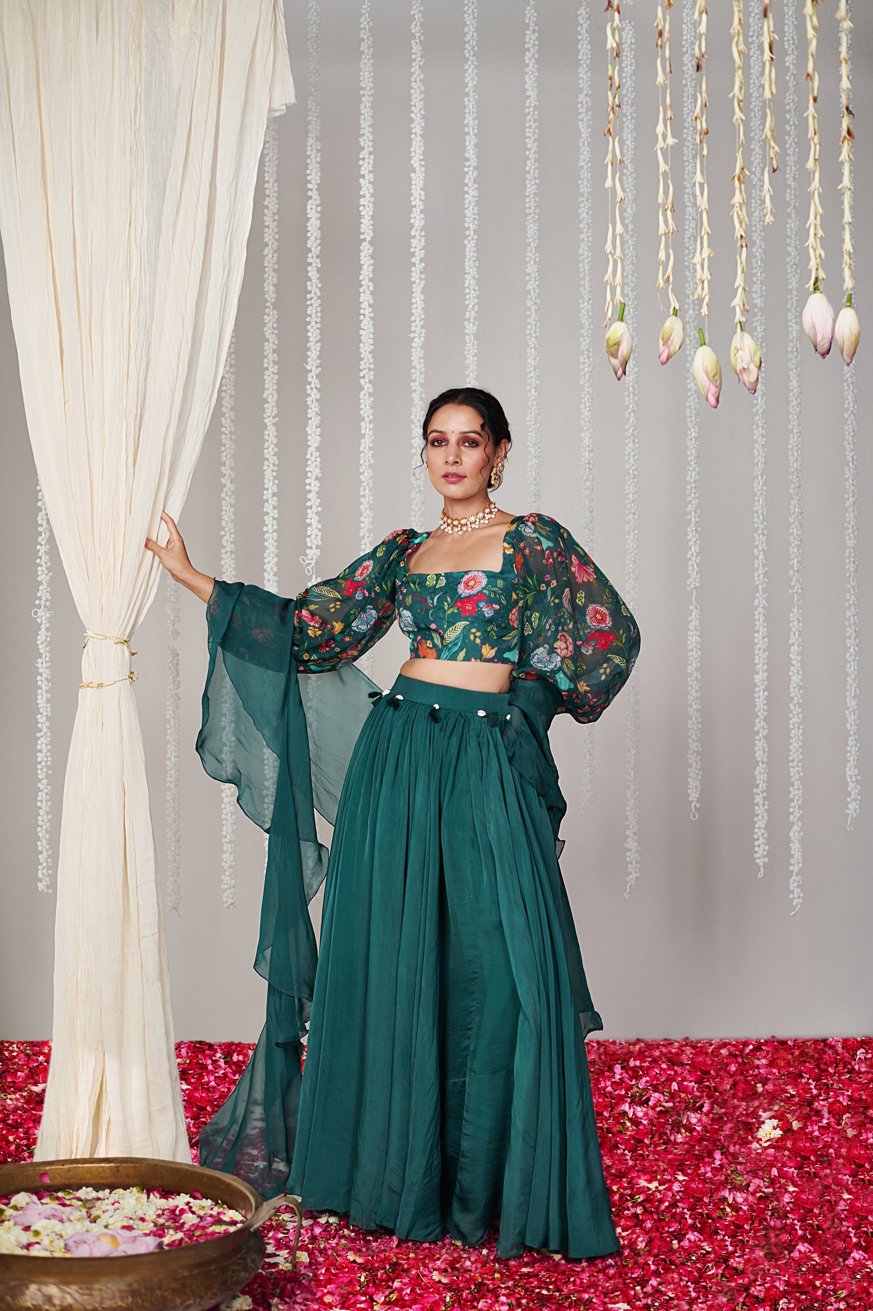 Bagicha Solid Lehenga Set