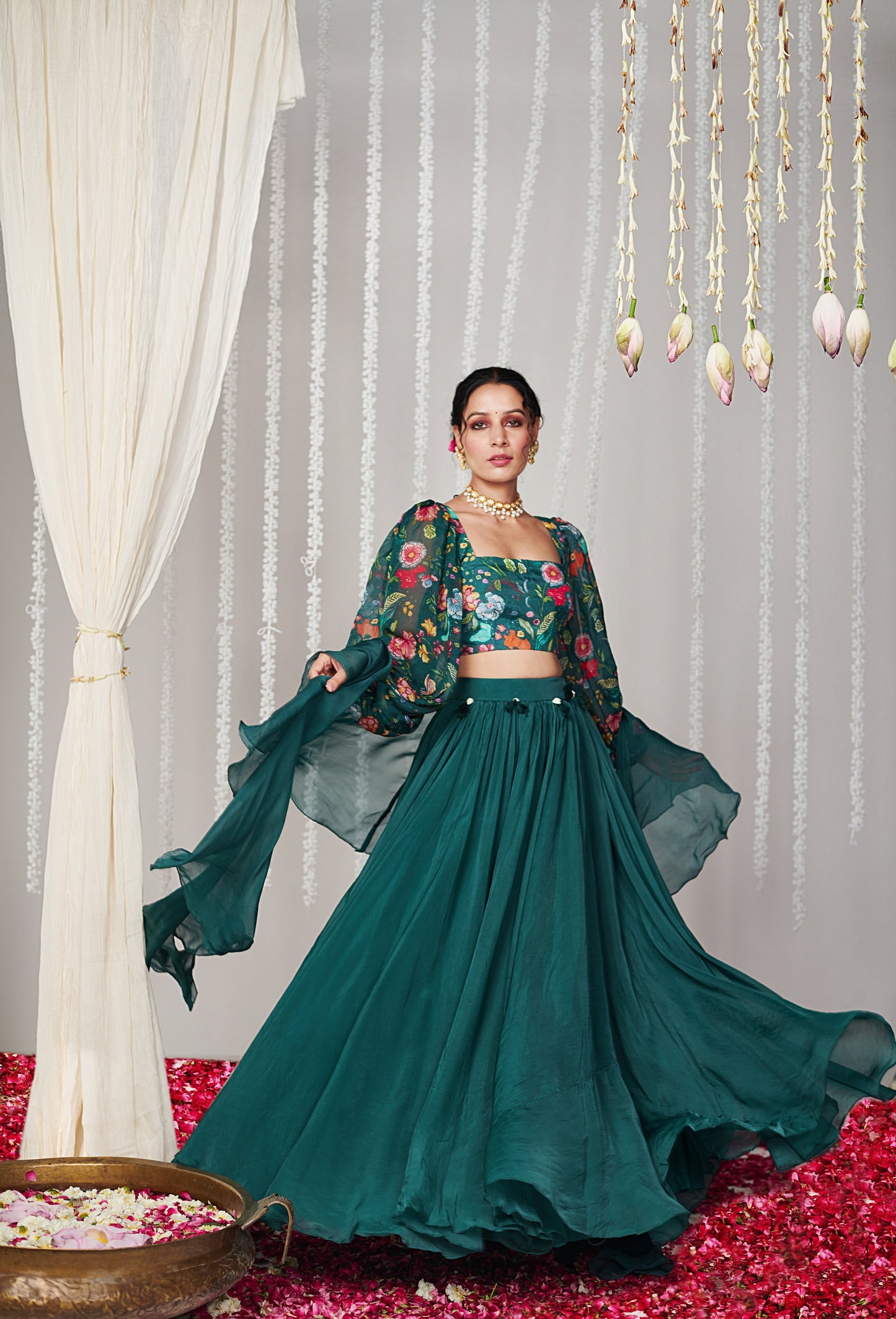 Bagicha Solid Lehenga Set