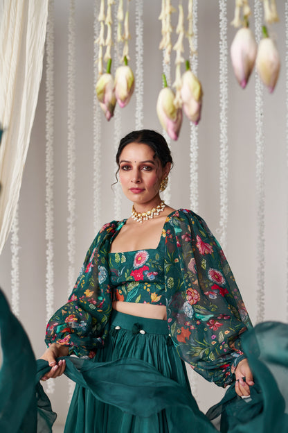 Bagicha Solid Lehenga Set
