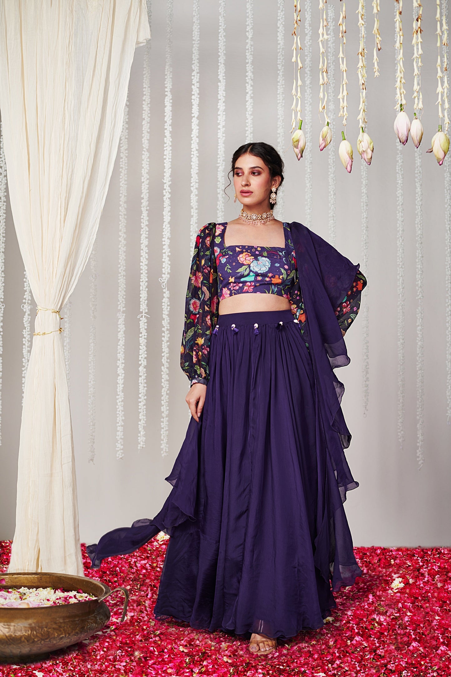 Bagicha Solid Lehenga Set