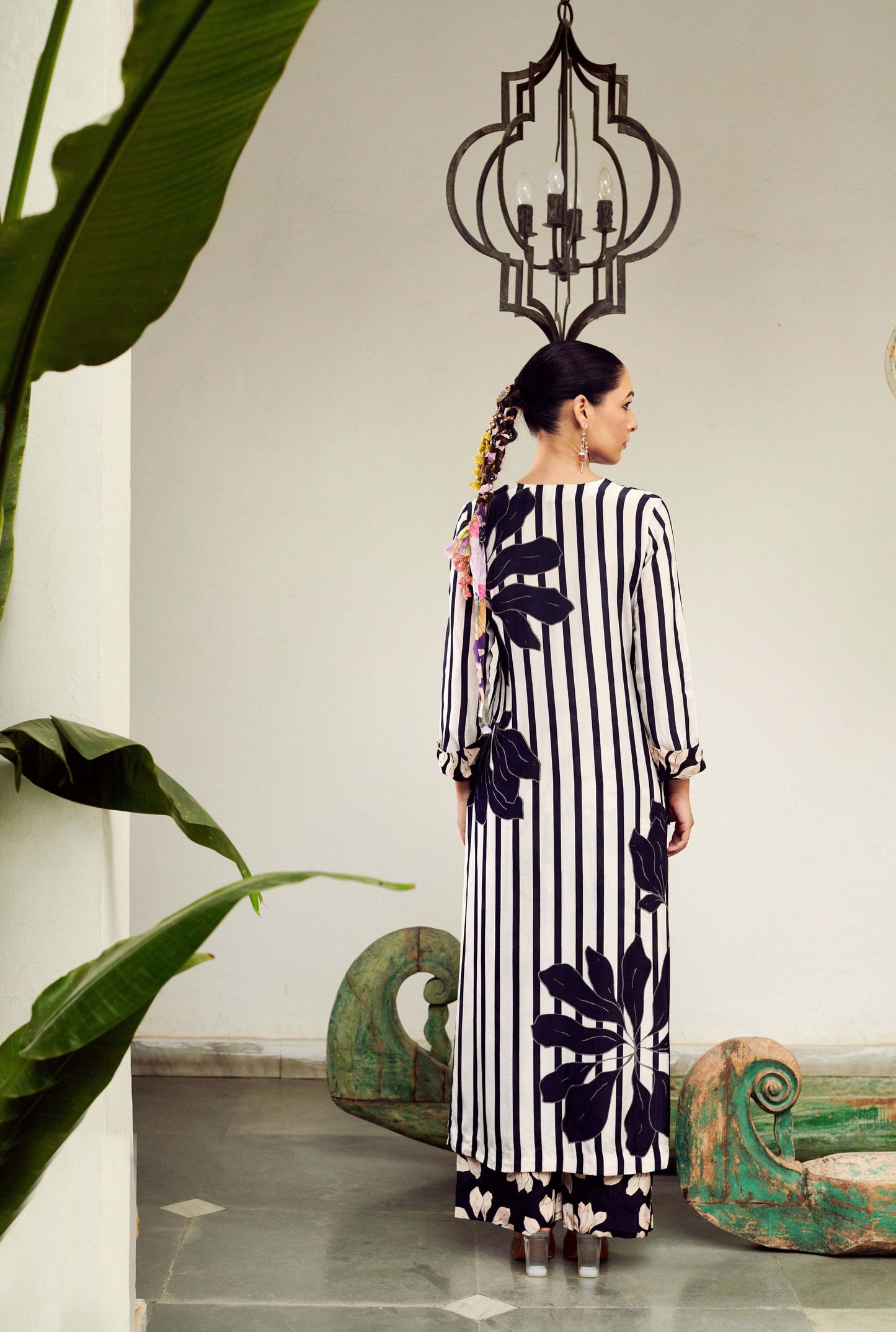 Summer Sorbet Floral and Stripe Kurta Set