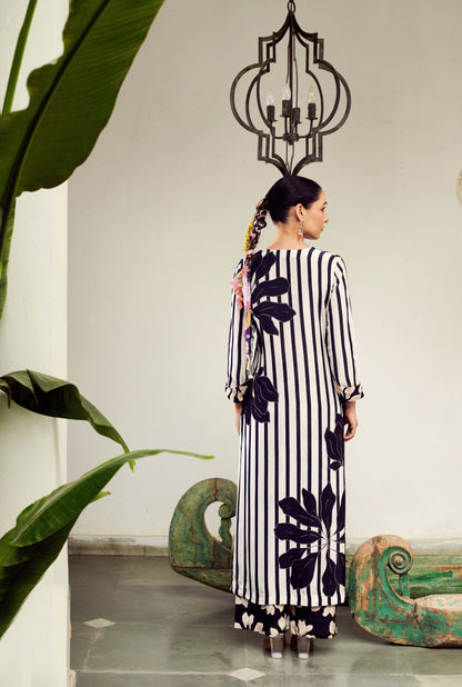 Summer Sorbet Floral and Stripe Kurta Set