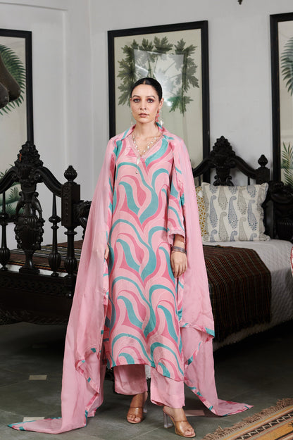 Summer Sorbet Abstract Kurta Set