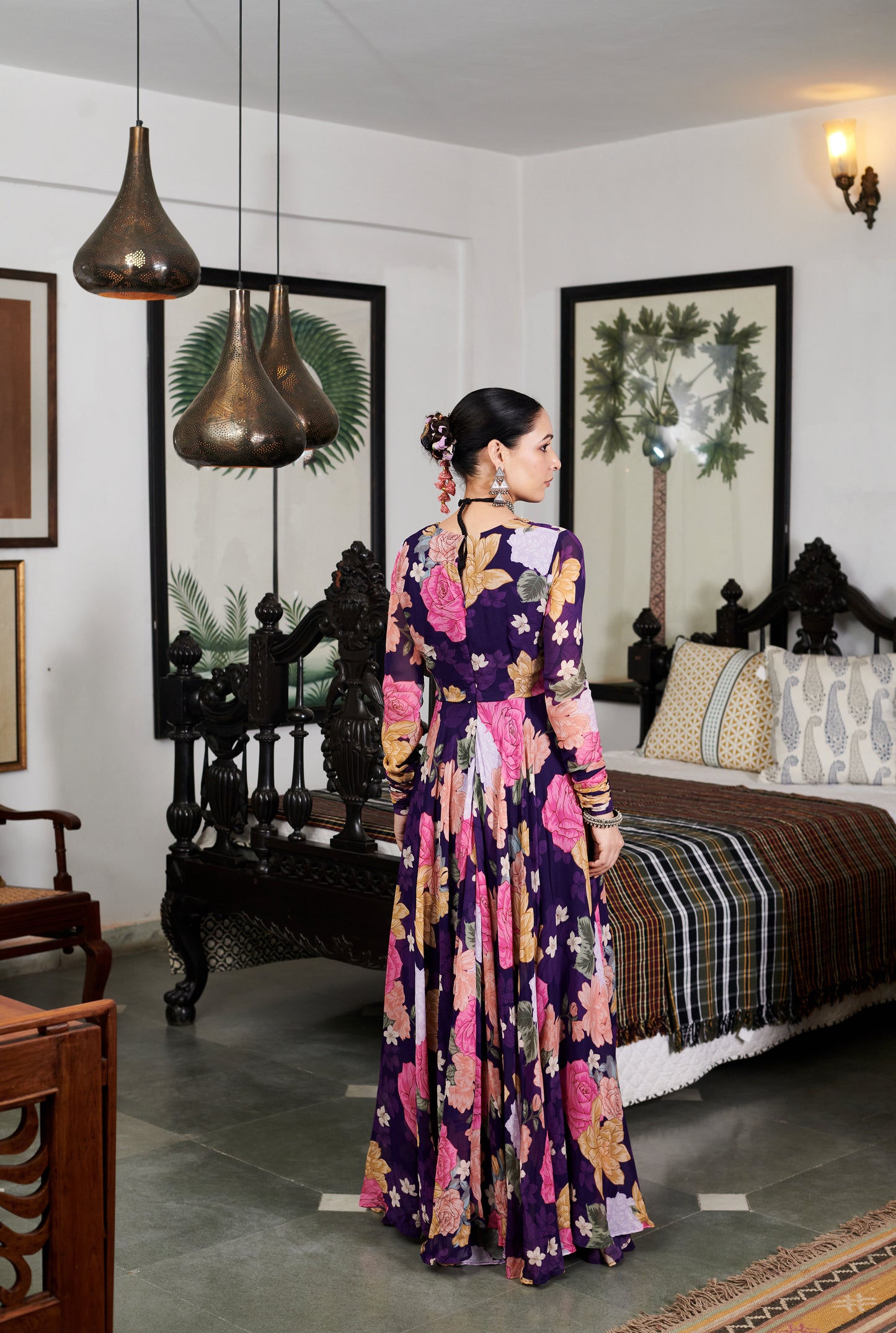 Nargis Floral Anarkali Set