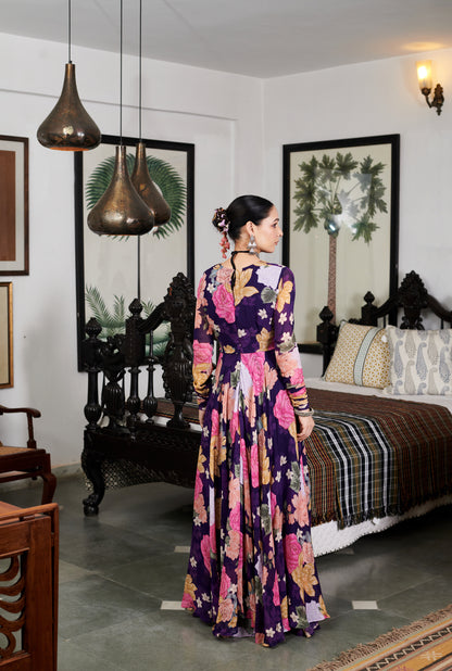 Nargis Floral Anarkali Set