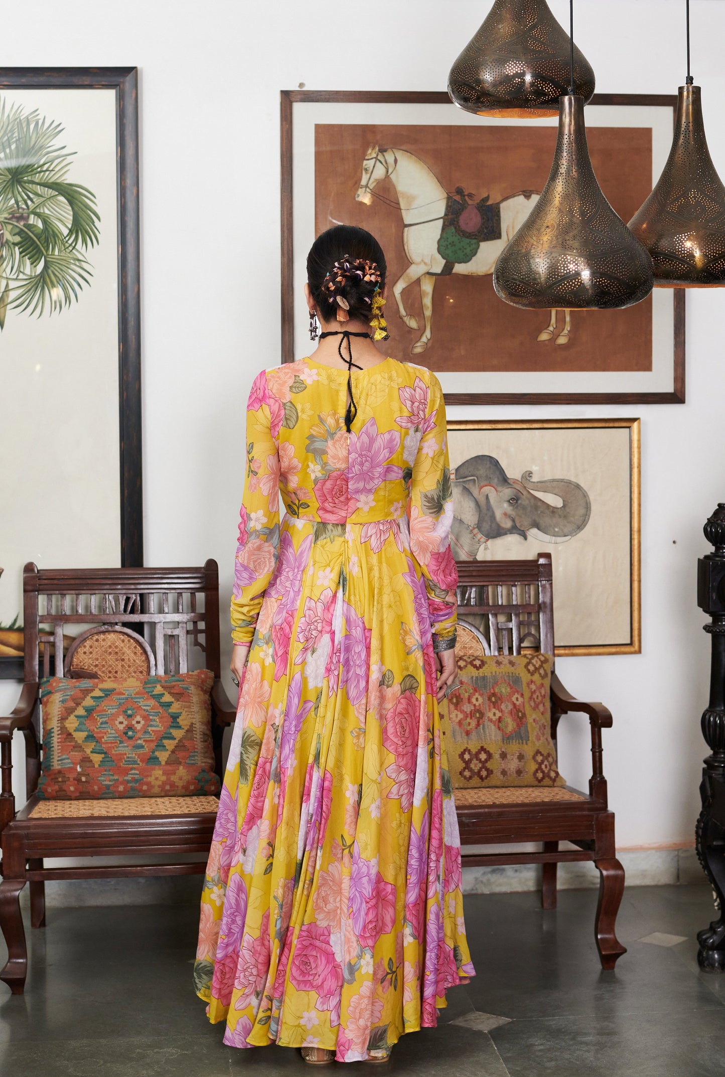 Nargis Floral Anarkali Set