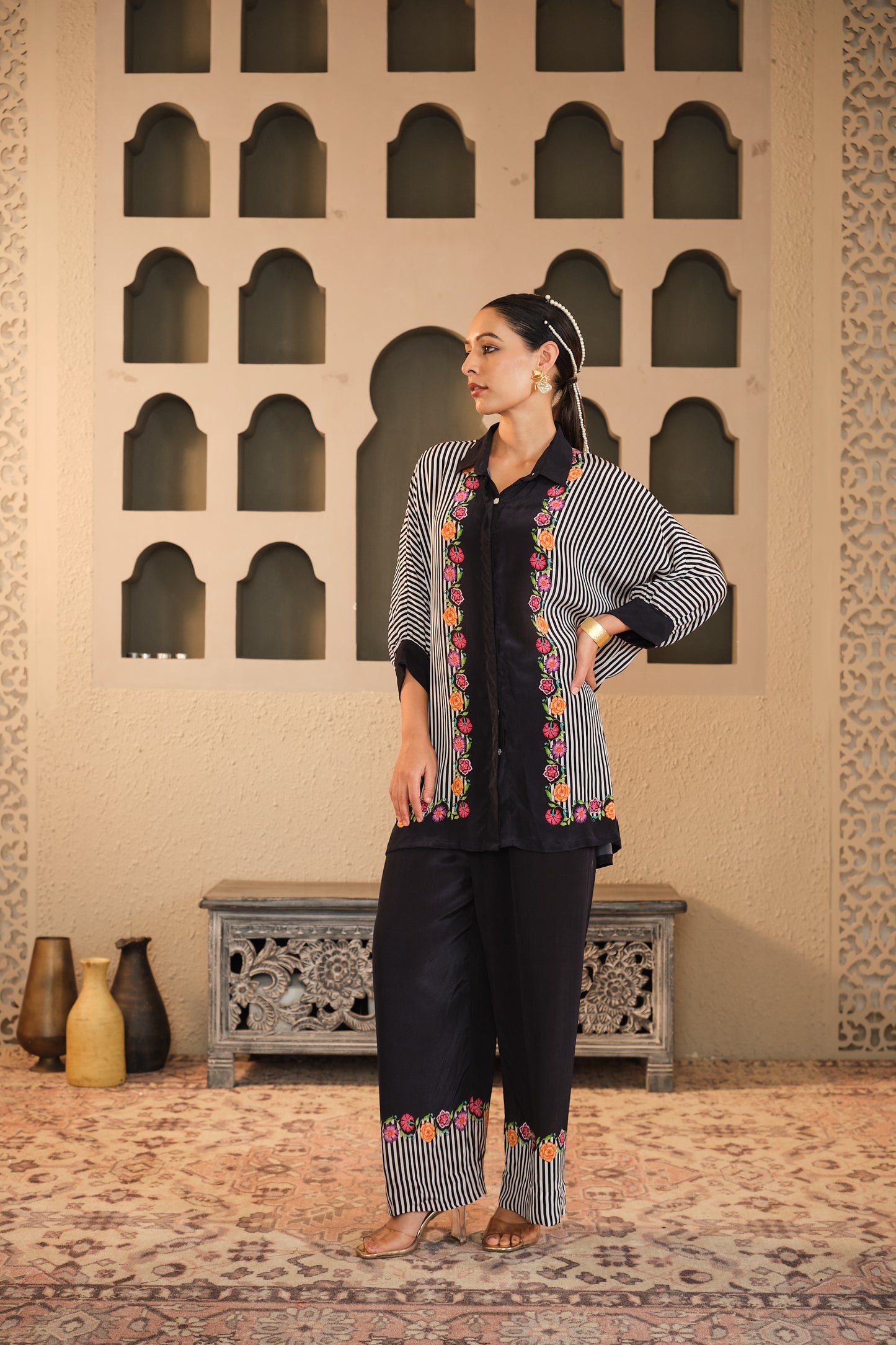 Raag  Striped Co - Ord set