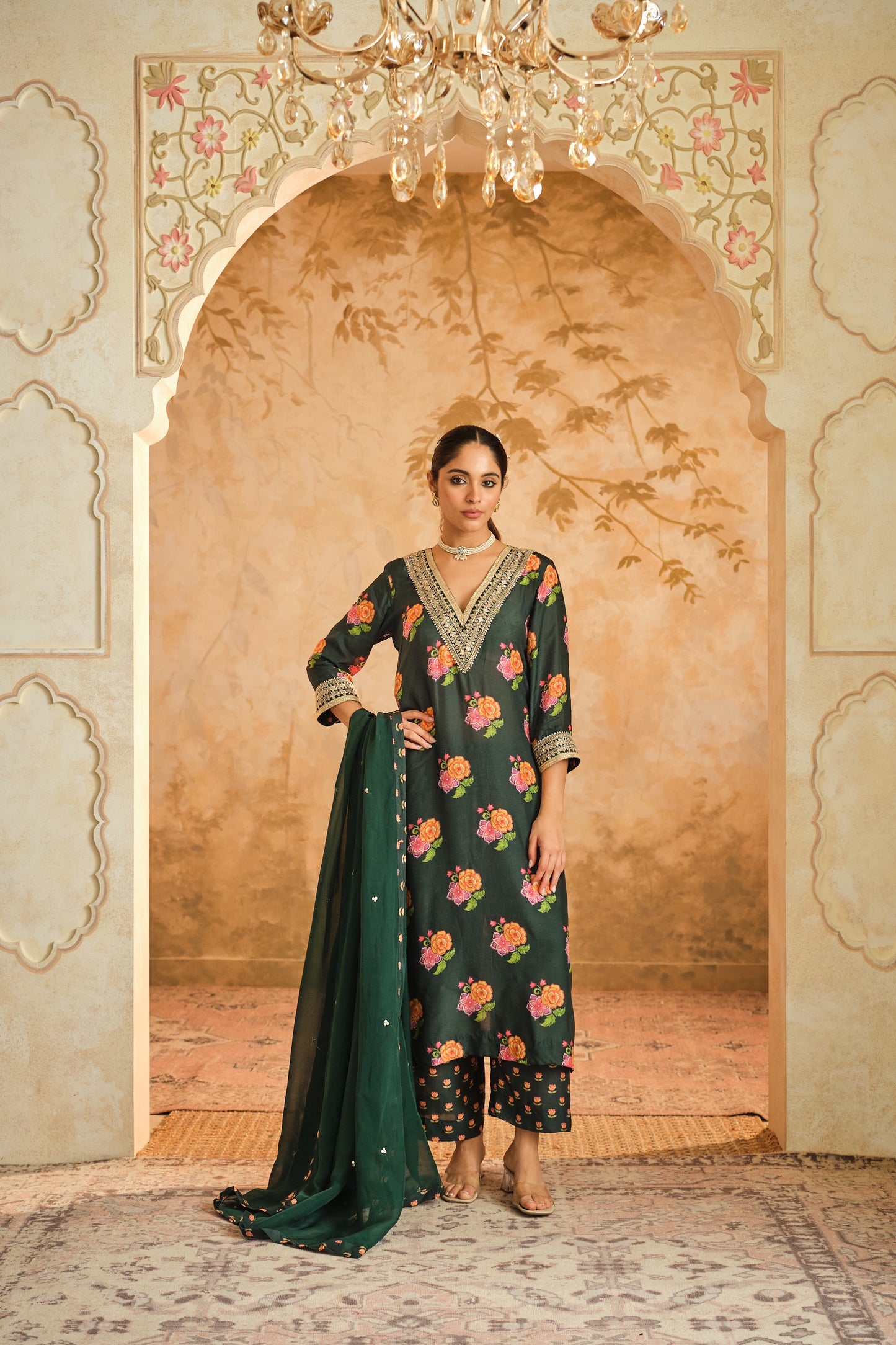 Raag floral buta kurta set