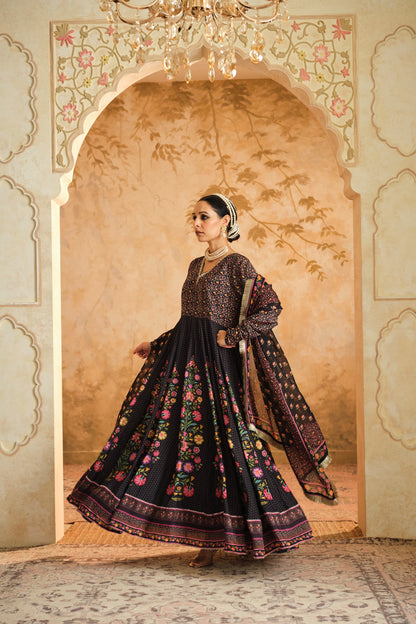 Raag floral placement Anarkali