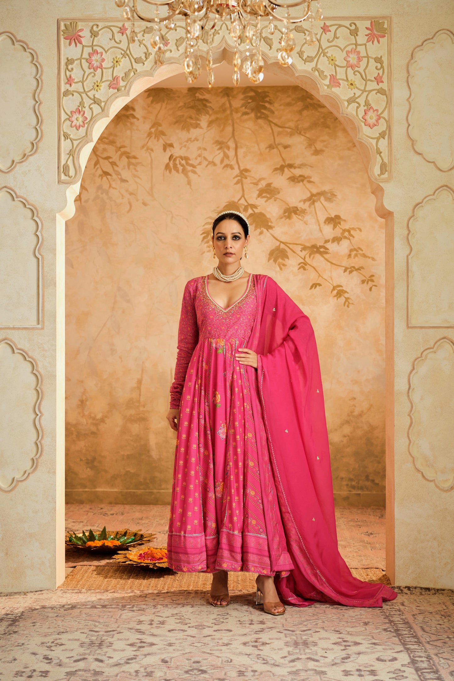 Raag floral placement Anarkali